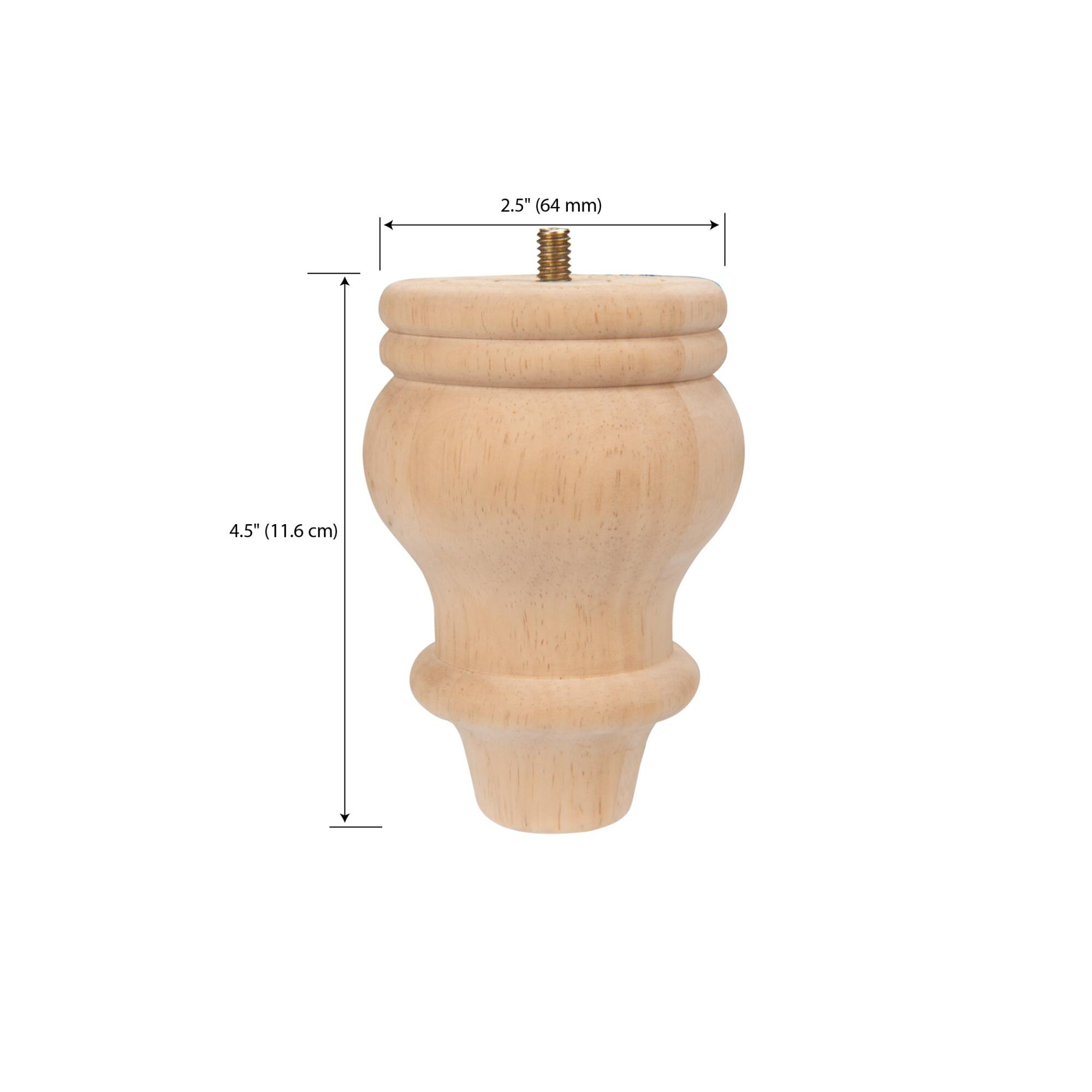 Dritz® Home Wood Curved Country Bun Feet, 2ct.